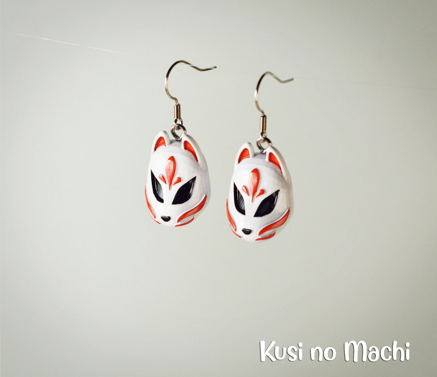 Boucle d'oreille Masque Kitsune 狐