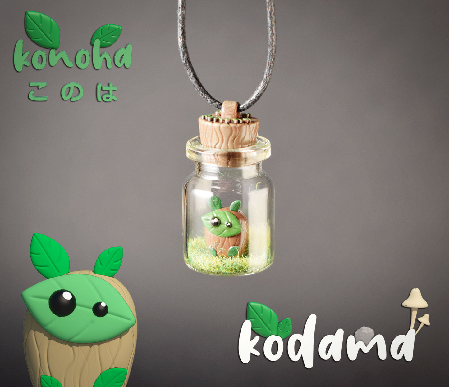 Pendentif Kodama 木霊 "esprit de la foret"
