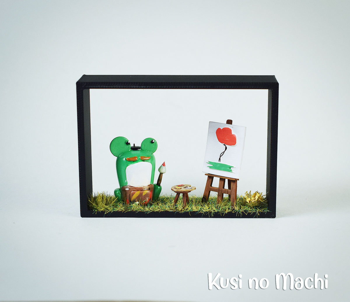 Cadre Grenouille Crooner, Peintre, Barbecue